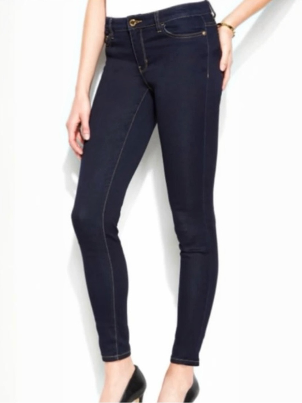NWT Michael Kors MK Izzy Skinny Jeans New Midnight Dark Wash Size 10